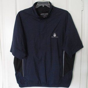 FootJoy DryJoys Mens S/S "Ironwood C.C." (CA) Navy Lined Golf Rain Shirt NWOT-XL
